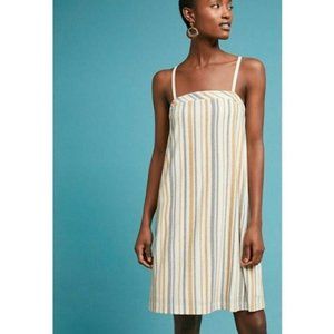 NWT Anthropologie Talia Dress Stripe Sleeveless Shift A Line Square Neck A16